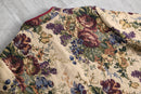 1990-00s button less botanical tapestry jacket