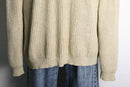 ”Eddie Bauer” beige color henley neck knit
