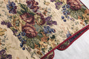 1990-00s button less botanical tapestry jacket