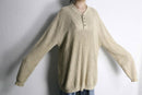 ”Eddie Bauer” beige color henley neck knit