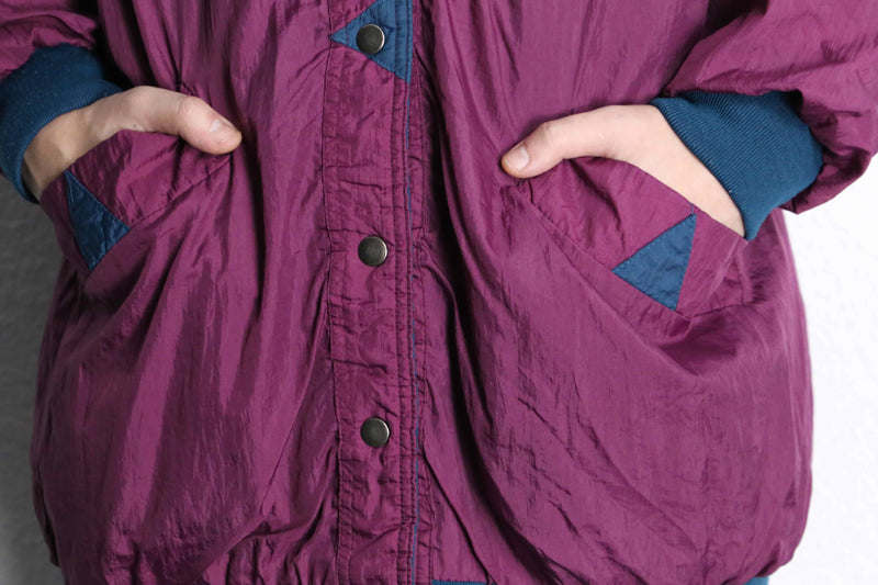 sweat × nylon reversible blouson