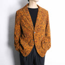 paisley design corduroy easy tailored jacket