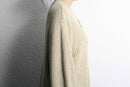 ”Eddie Bauer” beige color henley neck knit