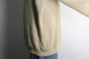 ”Eddie Bauer” beige color henley neck knit