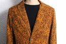 paisley design corduroy easy tailored jacket
