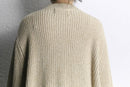 ”Eddie Bauer” beige color henley neck knit
