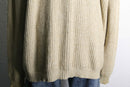 ”Eddie Bauer” beige color henley neck knit