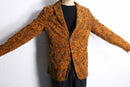 paisley design corduroy easy tailored jacket