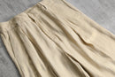 2000s GAP gold thread weaving 2tuck linen rayon baggy slacks