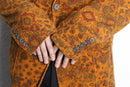 paisley design corduroy easy tailored jacket
