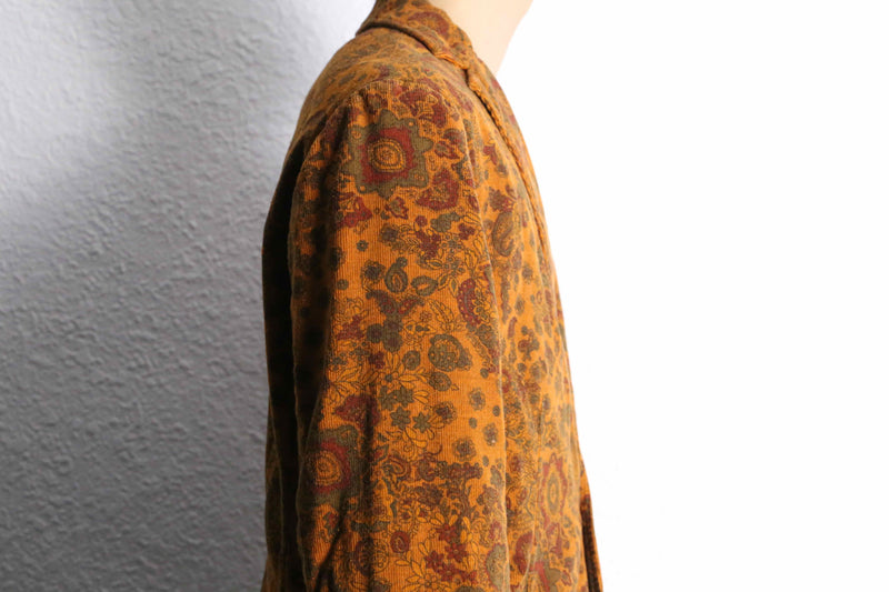 paisley design corduroy easy tailored jacket