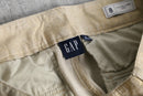 2000s GAP gold thread weaving 2tuck linen rayon baggy slacks