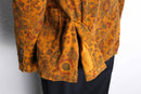 paisley design corduroy easy tailored jacket