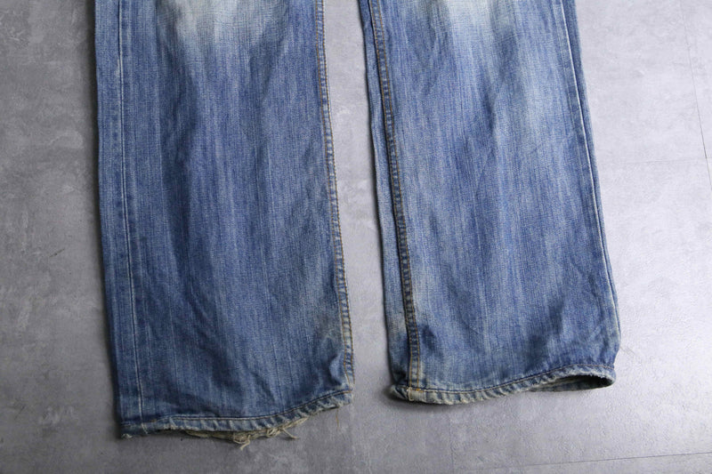 "DIESEL" blue color tapered denim pants