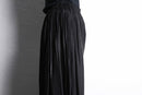 black pleats sheer balloon wide pants