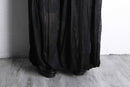 black pleats sheer balloon wide pants