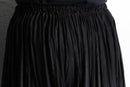 black pleats sheer balloon wide pants