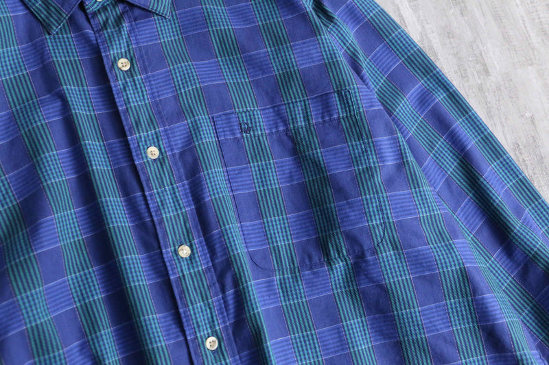 “Christian Dior” blue check shirt