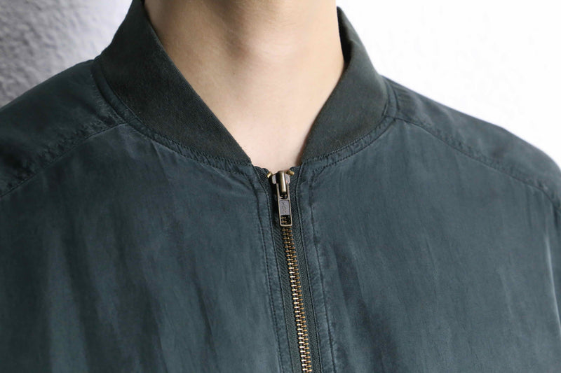 "PERRY ELLIS" ink black color silk jacket