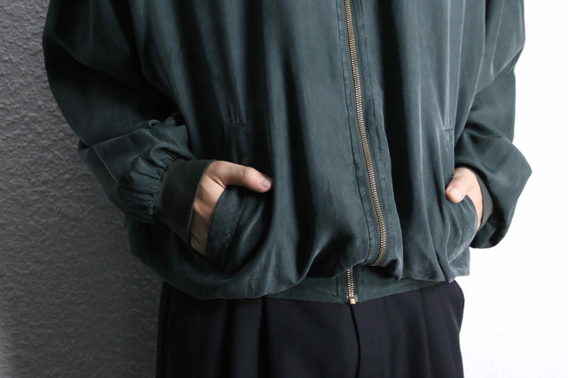 "PERRY ELLIS" ink black color silk jacket