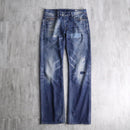 DIESEL good aging&damage straight denim pants