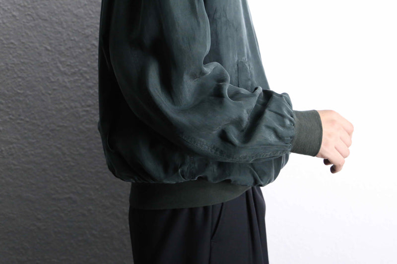 "PERRY ELLIS" ink black color silk jacket