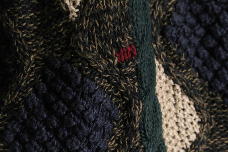 design switch cable pattern crew neck knit