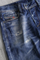 DIESEL good aging&damage straight denim pants