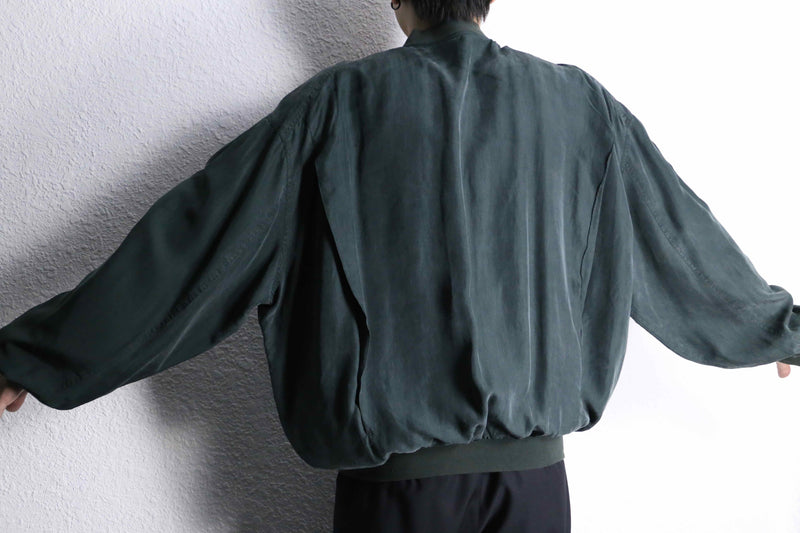 "PERRY ELLIS" ink black color silk jacket