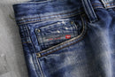 DIESEL good aging&damage straight denim pants