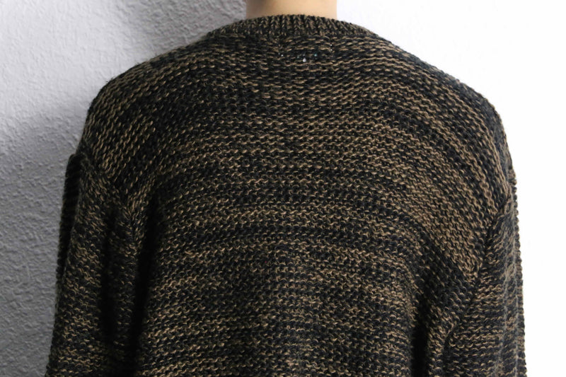 design switch cable pattern crew neck knit