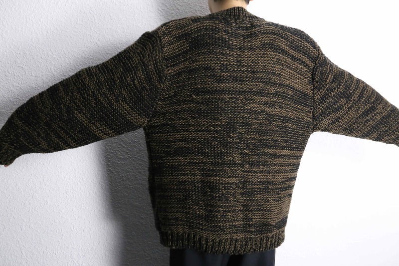 design switch cable pattern crew neck knit