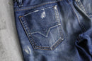DIESEL good aging&damage straight denim pants