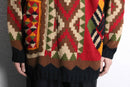 tribal×geometric pattern hand knit