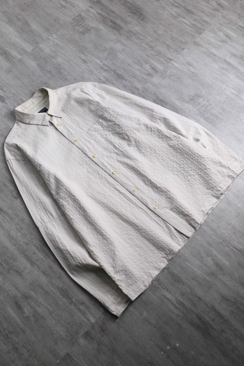 "KENZO HOMME" wrinkle stripe shirt