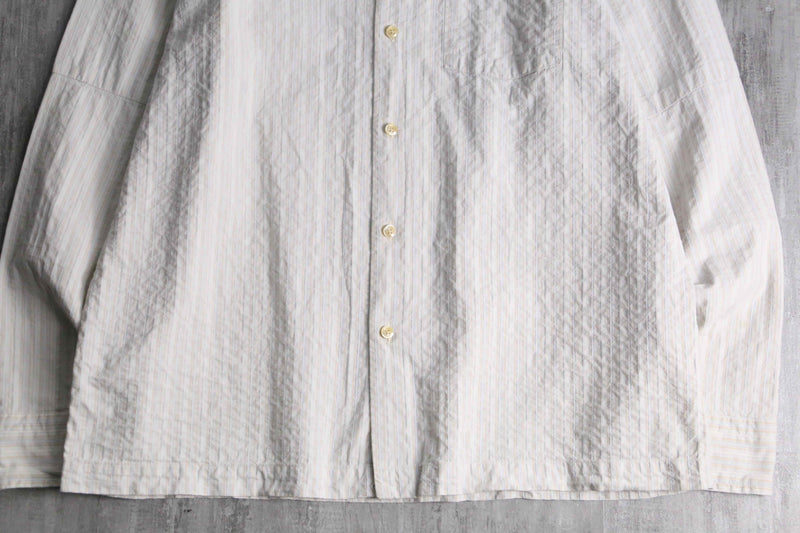 "KENZO HOMME" wrinkle stripe shirt