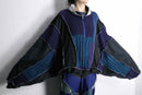 "Re:make" knit docking half zip track pullover