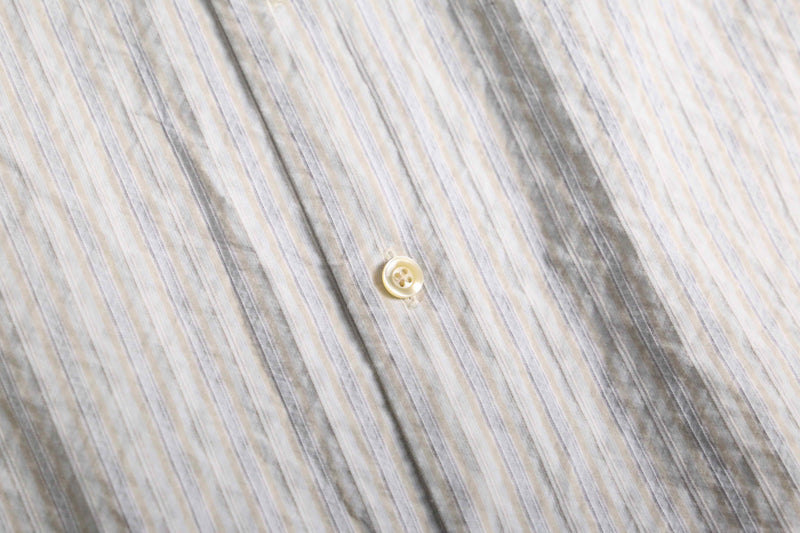 "KENZO HOMME" wrinkle stripe shirt