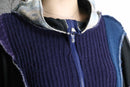 "Re:make" knit docking half zip track pullover