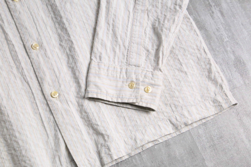 "KENZO HOMME" wrinkle stripe shirt