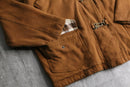 brown color sweat fireman jacket