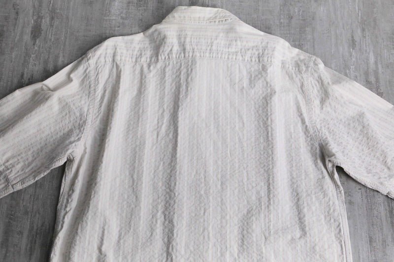 "KENZO HOMME" wrinkle stripe shirt
