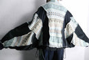"Re:make" knit docking half zip track pullover