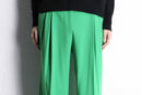 "HUGO BOSS" fresh green 2tuck drape wide slacks