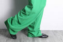 "HUGO BOSS" fresh green 2tuck drape wide slacks