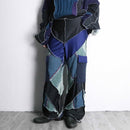 "Re:make" track knit patchwork pants