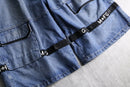 “M+F GIRBAUD” indigo short shuttle denim pants