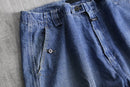“M+F GIRBAUD” indigo short shuttle denim pants