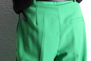 "HUGO BOSS" fresh green 2tuck drape wide slacks