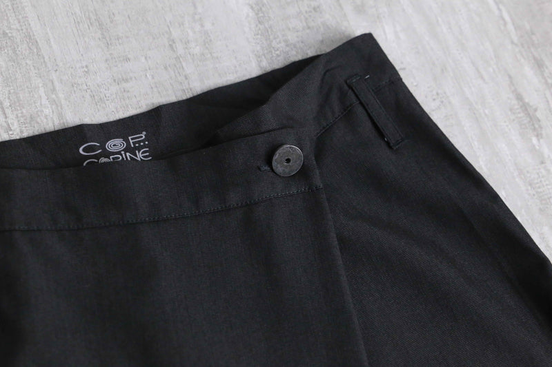 asymmetry design cropped length sarrouel pants
